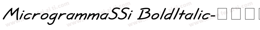 MicrogrammaSSi BoldItalic字体转换